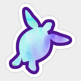 Blue turtle silhouette Sticker